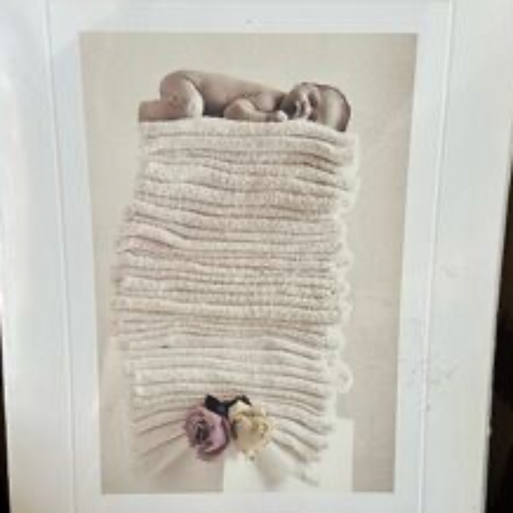 Vintage 1994 Anne Geddes picture Baby on Nappies